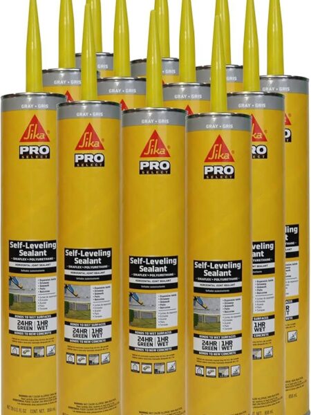 12 Pack of 29 Oz Sika 515302 Sikaflex Gray Self-Leveling Sealant