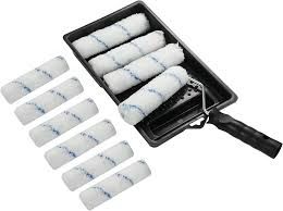 15-Pack of 4” x 3/8” Nap Work Tools 25009 Whizz Microfiber Mini‐Roller Cover With Free Frame, 10‐Pack