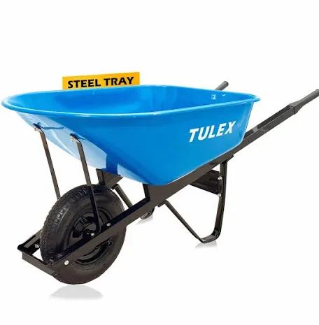 WESTWARD Wheelbarrow: Steel Tray, 6 cu ft Max Volume Capacity, 286 lb Max Load Capacity, 1 Wheels