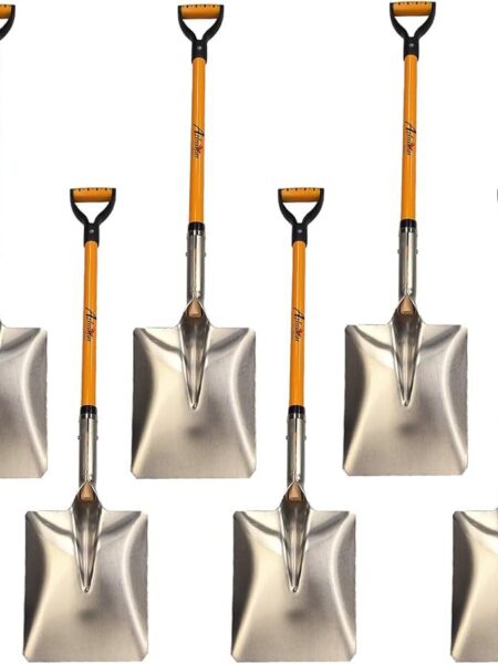 Ashman Snow Shovel with Large Scoop and Heavy Duty Handle (6 Pack)